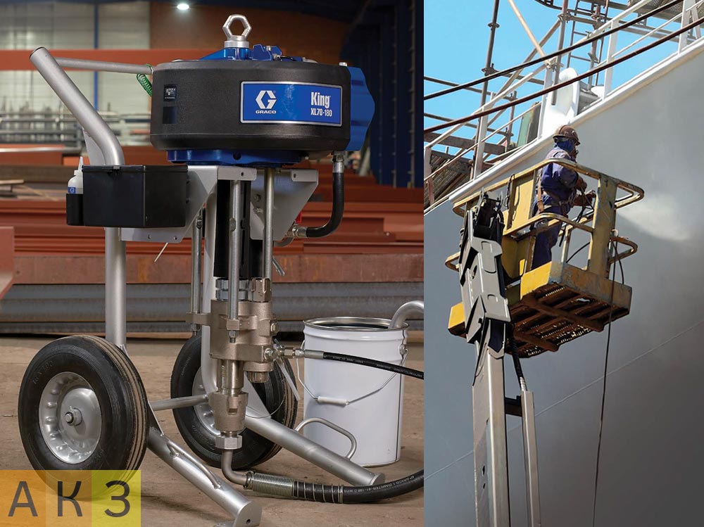 Оборудование для пневматического безвоздушного распыления Graco King XL