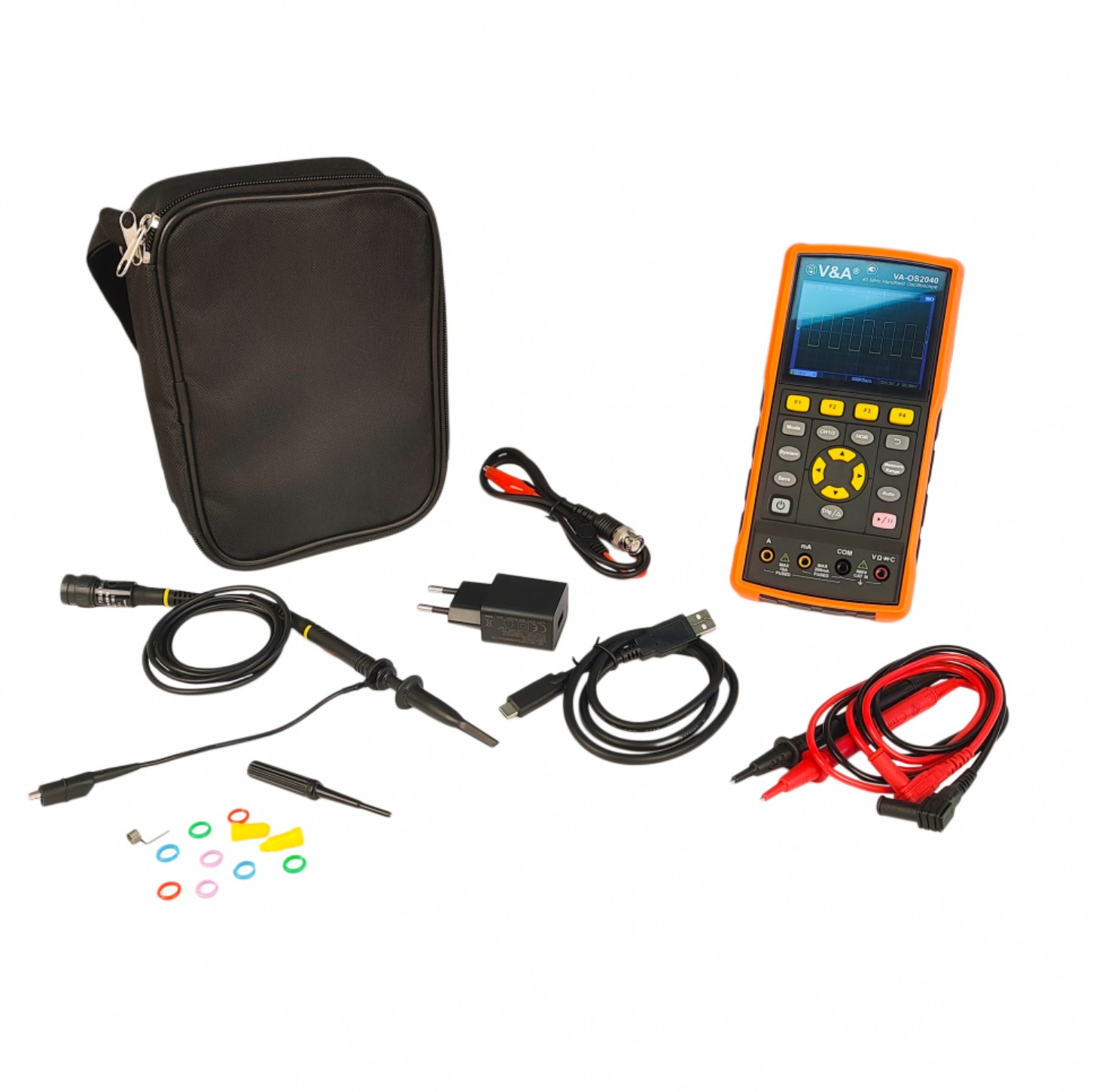 Комплектация Осциллограф-мультиметр VA-OS2040