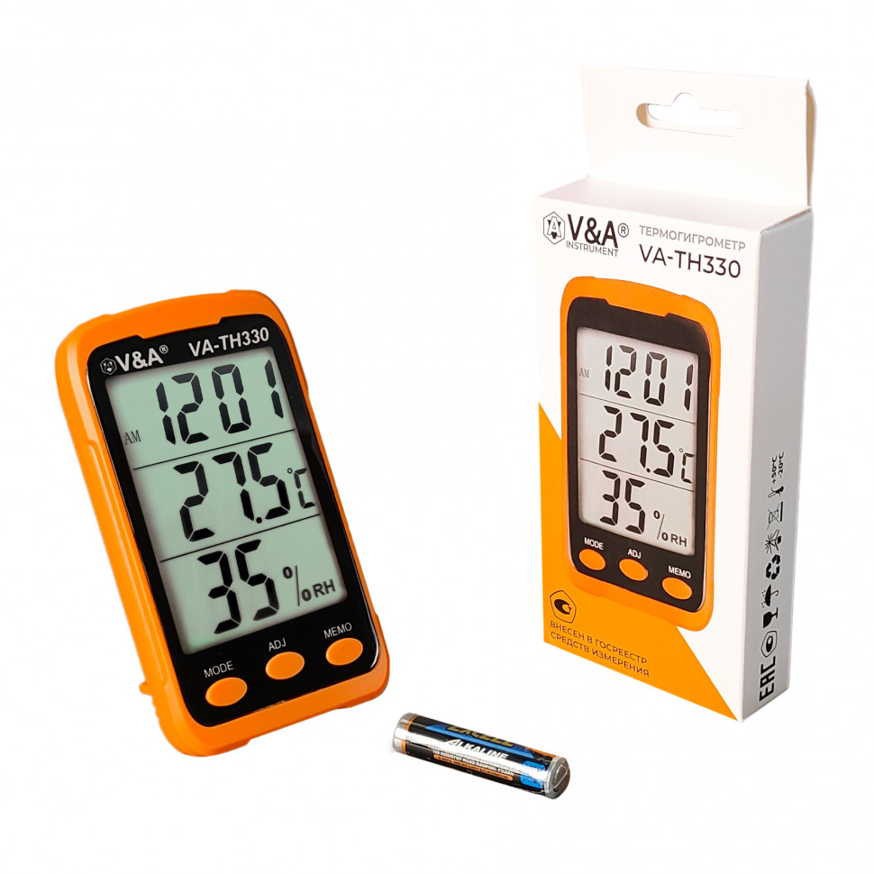 Комплектация Термогигрометр VA-TH330