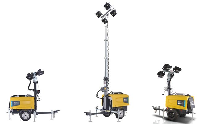 Осветительная мачта со светодиодными лампами HiLight V5+ Atlas Copco