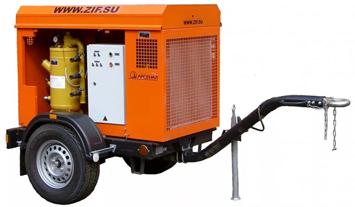 Компрессоры ЗИФ-СВЭ на шасси в кожухе